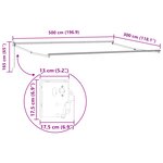 Store rétractable manuel vidaXL Beige 500x300 cm