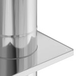 vidaXL Extension de Conduit Argent 25 x 25 x 82 cm Acier inoxydable