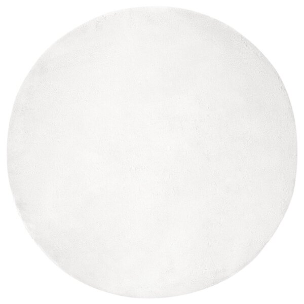 vidaXL Tapis en Fourrure Synthétique de Lapin Olite Blanc Ø 100 cm