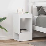 vidaXL Table d'appoint 2 Pièces Blanc 30 x 30 x 56 cm Bois d'ingénierie