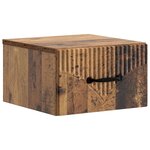 vidaXL Cabinet de chevet mural 2 pc Bois ancien 34 5 x 33 x 20 cm