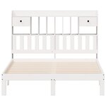 vidaXL Lit bibliothèque sans matelas blanc 150x200 cm bois pin massif