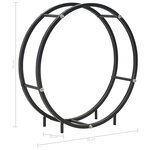 vidaXL Portant de bois de chauffage Noir 70 x 20 x 70 cm Acier
