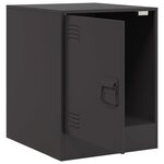 vidaXL Table de chevet noir 34 5x39x44 cm acier