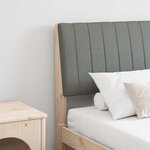 vidaXL Tête de lit capitonnée Gris foncé 160 cm Pin massif