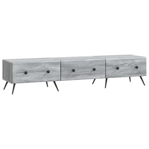 vidaXL Meuble TV Sonoma gris 147 x 34 5 x 30 cm Bois d'ingénierie