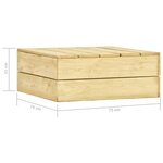 vidaXL Salon de jardin 2 Pièces avec coussins bois de pin imprégné
