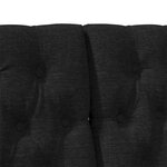 vidaXL Tête de lit capitonnée Noir 180 cm Pin massif