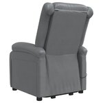 vidaXL Fauteuil de massage Gris Similicuir