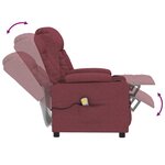 vidaXL Fauteuil de massage Rouge bordeaux Tissu