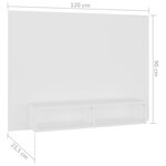 vidaXL Meuble TV mural Blanc 120x23 5x90 cm Bois d’ingénierie