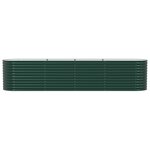 vidaXL Bac de jardin surélevé Vert 400x80x81 cm en acier galvanisé