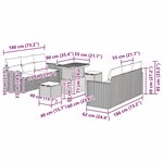 vidaXL Ensemble de canapé de jardin 9 Pièces Gris polyrotin