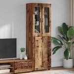 vidaXL Haut Armoire avec étagère FLORIN Bois ancien 60 x 35 x 182 cm