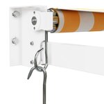 vidaXL Auvent rétractable jaune et blanc 4x3 m tissu et aluminium