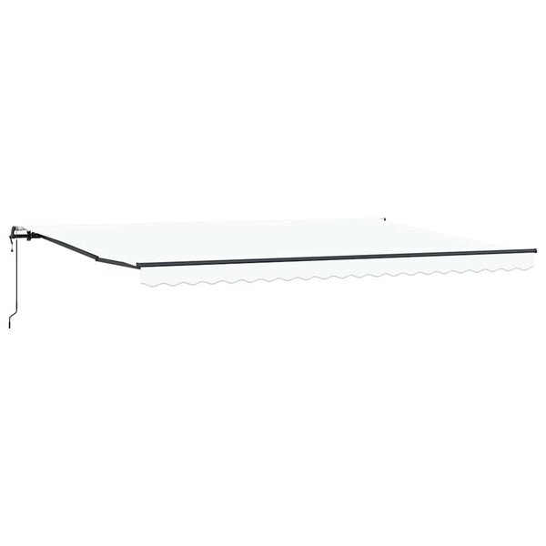 vidaXL Auvent Rétractable Blanc 500 ×300 cm tissu