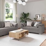 vidaXL Canapé 2 Pièces Taupe 219 x 80 x 82 cm tissu