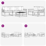 vidaXL Ensemble de canapés d'extérieur 6 pc Blanc et crème