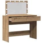 vidaXL Coiffeuse chêne artisanal 100 x 40 x 120 cm Bois d'ingénierie
