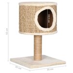 vidaXL Arbre à chat avec appartement et griffoir 52 cm Herbiers marins