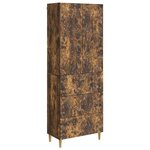 vidaXL Ensemble de Meubles 2 Pièces Chêne fumé 66 x 34 5 x 90 cm