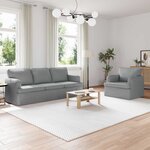 vidaXL Canapé 2 Pièces Gris clair 144 x 80 x 85 cm tissu