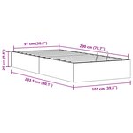 vidaXL Cadre de lit ottoman avec rangement Brun Ciré 100 x 200 cm