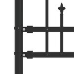 vidaXL Clôture de jardin avec sommet de lance Noir 140 cm