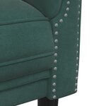 vidaXL Canapé à 3 places vert foncé velours