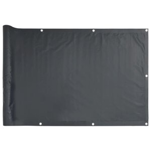 vidaXL Écran d'intimité de balcon anthracite 400x120 cm PVC