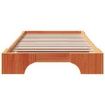 vidaXL Cadre de lit Marron cire 207 x 107 x 17 cm Bois massif en pin