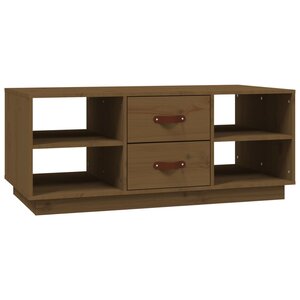 vidaXL Table basse Marron miel 100x50x41 cm Bois massif de pin