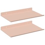 vidaXL Étagère flottante 2 Pièces Rose 30 x 18 x 2 5 cm Acier
