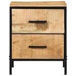 vidaXL Cabinet de chevet avec tiroir Marron et noir 40 x 35 x 50 cm