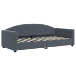 vidaXL Lit de jour avec gigogne sans matelas gris foncé 90x190 cm
