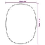 vidaXL Miroir mural Argenté 30x25 cm