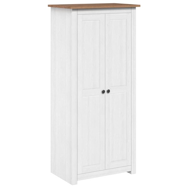 vidaXL Garde-robe Blanc 80x50x171 5 cm Pin massif Assortiment Panama