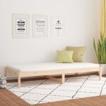 vidaXL Lit de jour 90x190 cm Simple Bois de pin massif