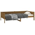 vidaXL Lit de jour sans matelas marron miel bois pin massif 90x190 cm