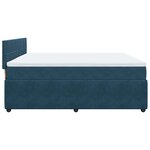 vidaXL Sommier à lattes de lit et matelas Bleu 200x200 cm velours