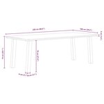 vidaXL Table à manger marron clair bois de chêne massif rectangulaire