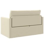 vidaXL Canapé-Lit Crème 124 x 71 x 78 cm Cuir artificiel