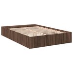 vidaXL Cadre de lit chêne marron 120x190 cm bois d'ingénierie