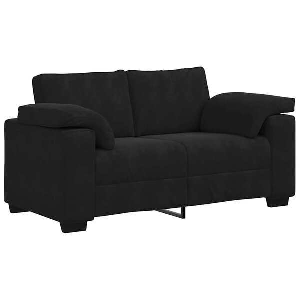vidaXL Canapé causeuse noir 160x77x82 cm velours