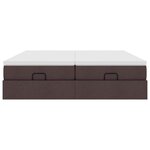 VidaXL Cadre de lit ottoman avec matelas marron foncé 180x200 cm tissu