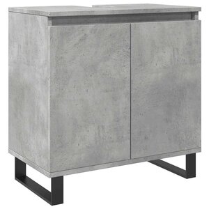 vidaXL Armoire de bain gris béton 58x33x60 cm bois d'ingénierie