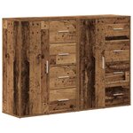 vidaXL Buffet 2 Pièces Bois ancien 60 x 31 x 84 cm Bois d'ingénierie