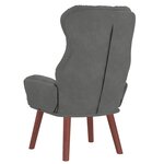 vidaXL fauteuil Gris foncé 69 x 74 x 93 cm Velours