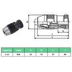 vidaXL Mandrin de perçage MT2-B16 avec plage de serrage de 13 mm