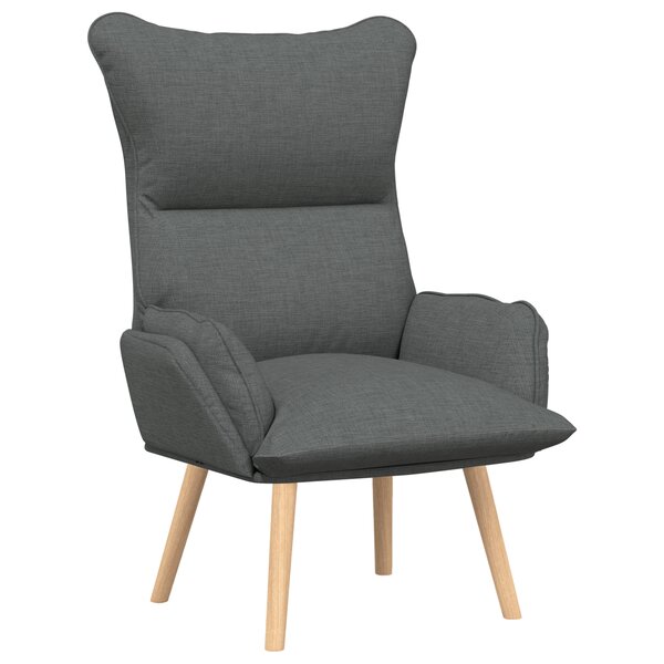 Fauteuil Relaxant vidaXL en Tissu Gris Foncé